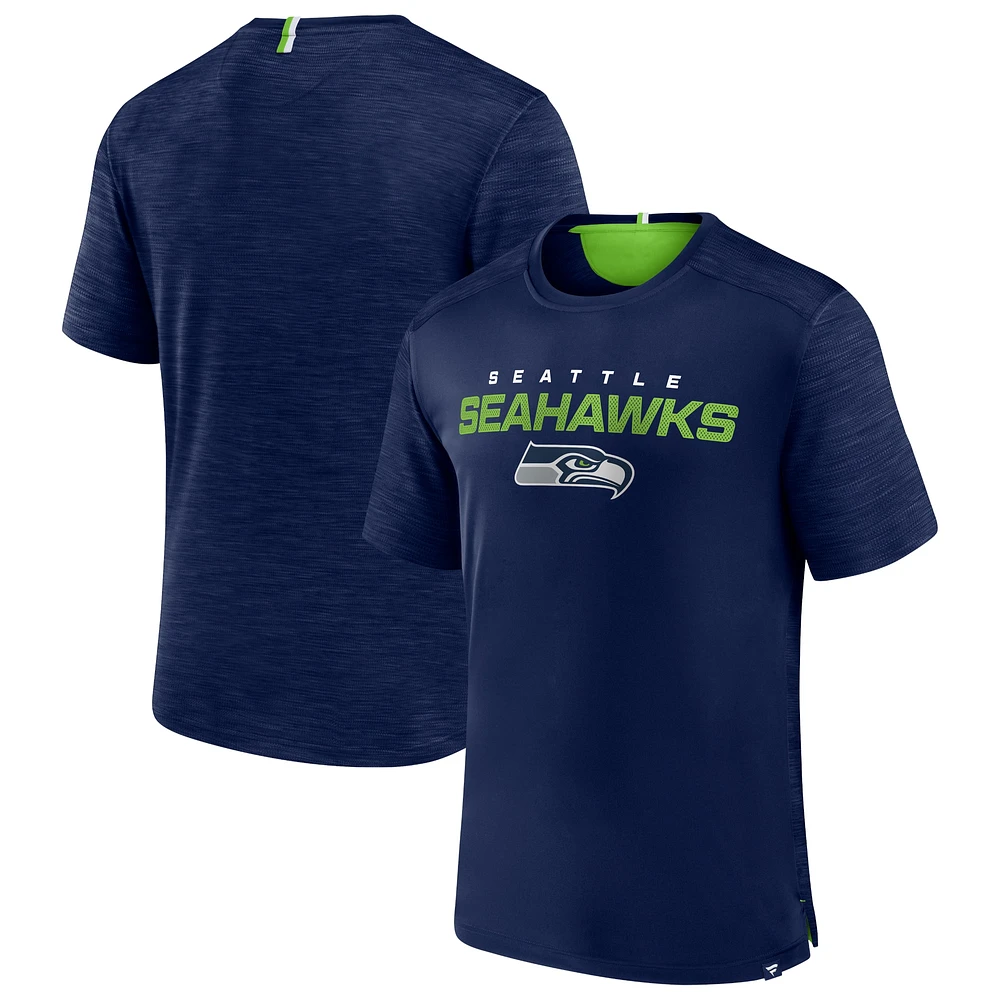 Men's Fanatics College Navy Seattle Seahawks Defender Evo T-Shirt