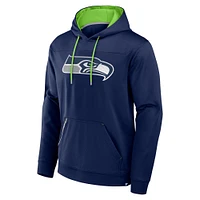 Men's Fanatics College Navy Seattle Seahawks Defender Fleece Pullover Hoodie