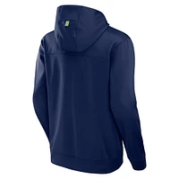 Men's Fanatics College Navy Seattle Seahawks Defender Fleece Pullover Hoodie