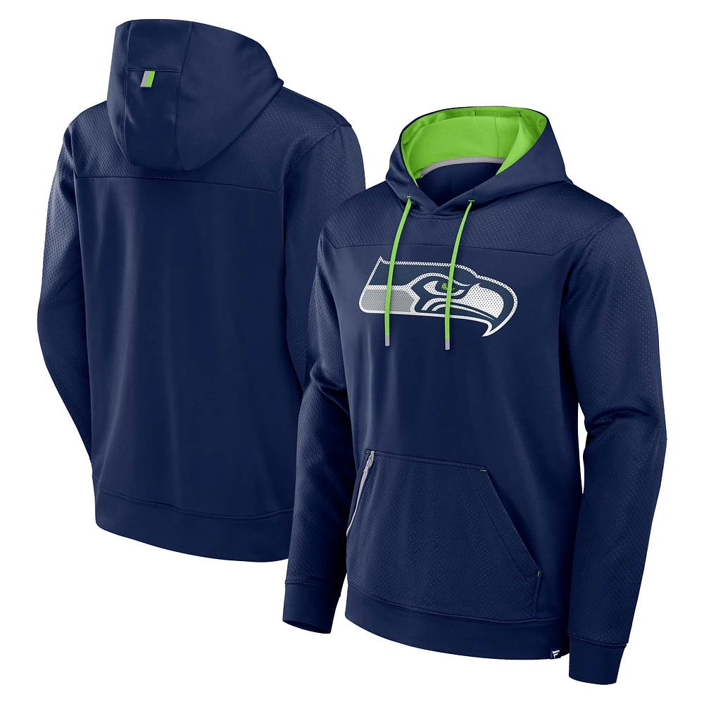 Sweat à capuche Fanatics College Navy pour homme des Seattle Seahawks Defender