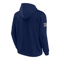 Men's Fanatics College Navy Seattle Seahawks Elements Pace Fleece Pullover Hoodie