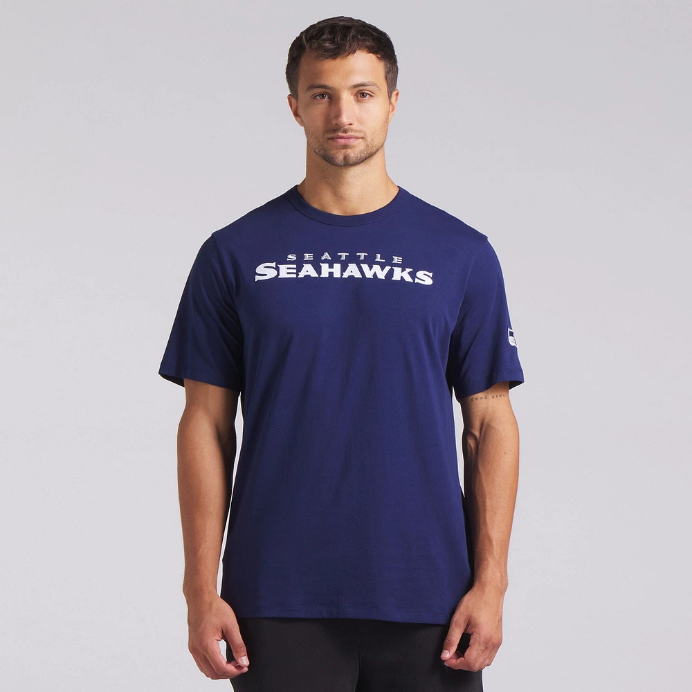 T-shirt en coton bleu marine pour homme Fanatics College Legacy des Seattle Seahawks