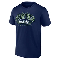 T-shirt Fanatics College Navy Seattle Seahawks Line Clash pour hommes