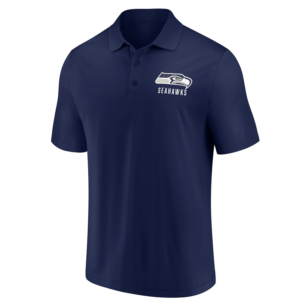 Men's Fanatics  College Navy Seattle Seahawks Lockup Polo