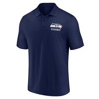 Men's Fanatics  College Navy Seattle Seahawks Lockup Polo