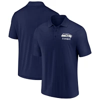 Men's Fanatics  College Navy Seattle Seahawks Lockup Polo