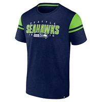 T-shirt Fanatics College Navy Seattle Seahawks Old School Play Slub pour hommes