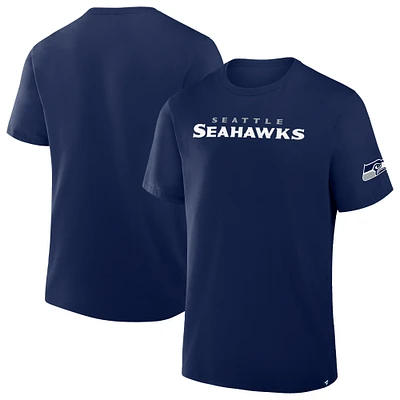 T-shirt Fanatics College Navy pour homme, option route, héritage des Seattle Seahawks