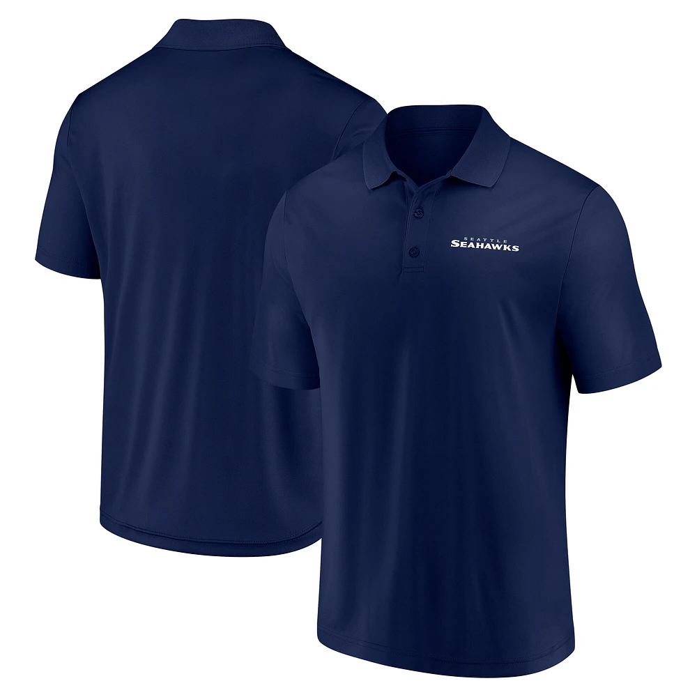 Polo Fanatics College Navy Push Back pour homme des Seattle Seahawks