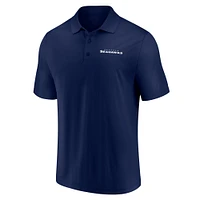 Polo Fanatics College Navy Push Back pour homme des Seattle Seahawks