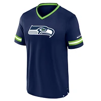 T-shirt à rayures Fanatics College Navy pour homme des Seattle Seahawks