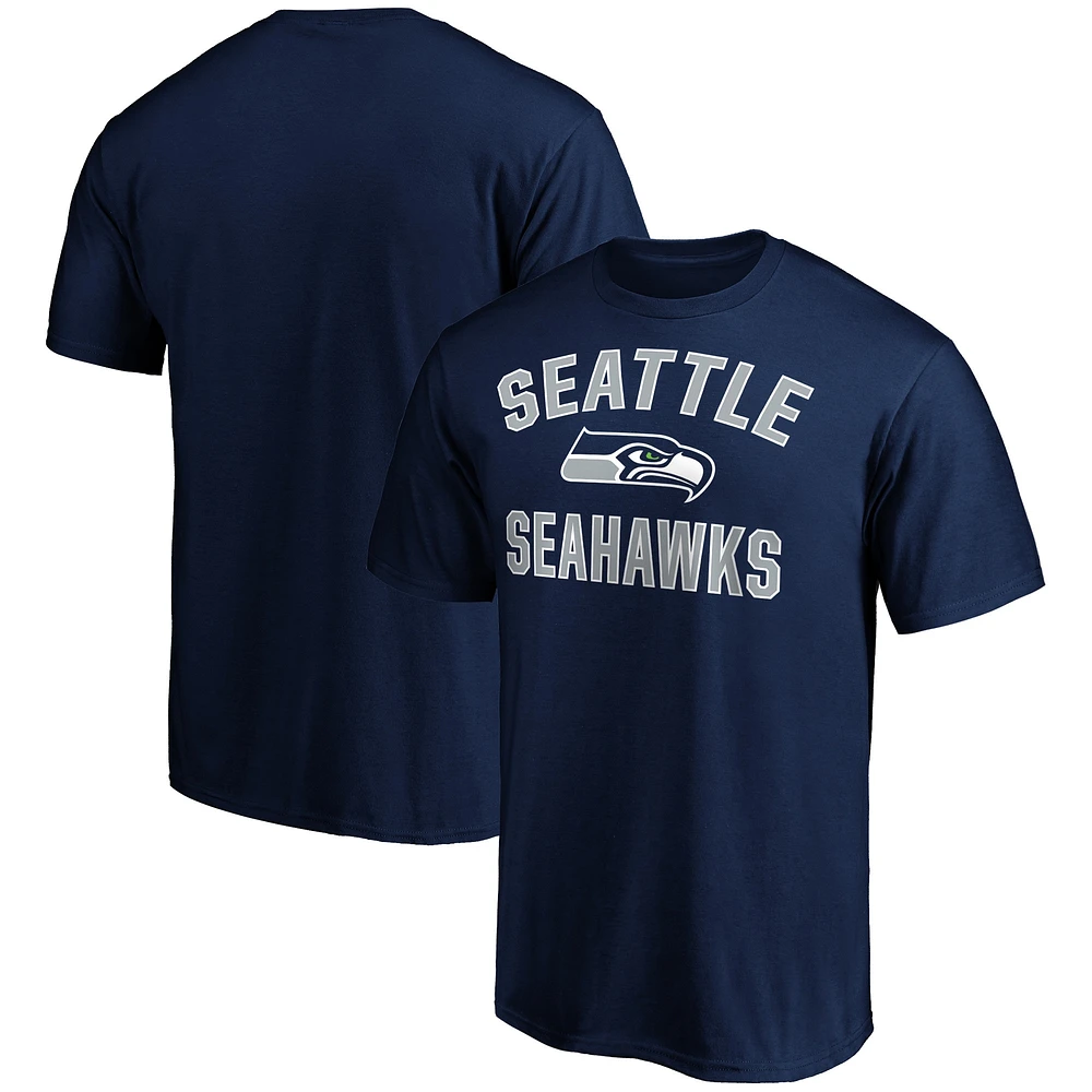 Men's Fanatics College Navy Seattle Seahawks Victory Arch T-Shirt