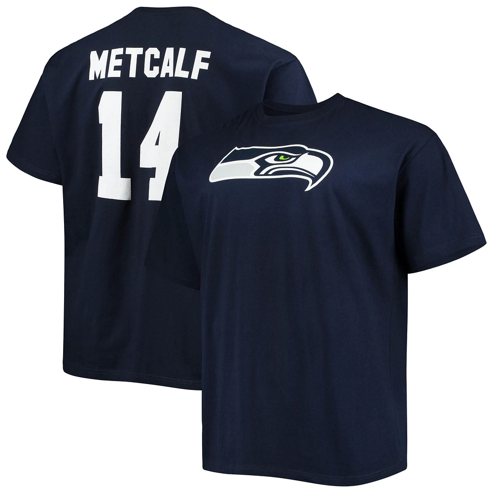 T-shirt avec nom et numéro de joueur Fanatics DK Metcalf College Navy Seattle Seahawks pour hommes