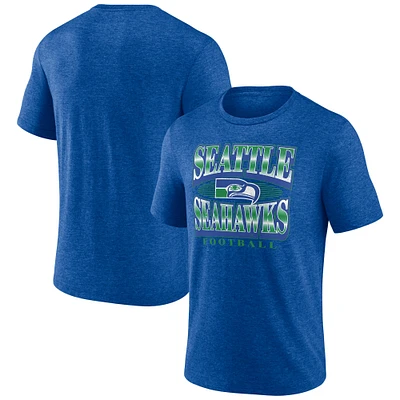 Men's Fanatics Heather Royal Seattle Seahawks Extreme Tackle Tri-Blend T-Shirt