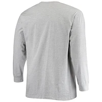 Men's Fanatics Heathered Gray Seattle Seahawks Big & Tall Practice Long Sleeve T-Shirt