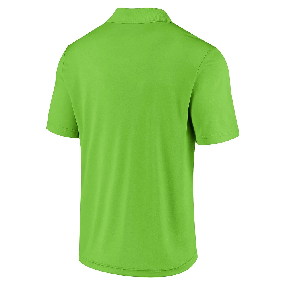 Ensemble de deux polos Fanatics pour hommes bleu marine/vert fluo Seattle Seahawks Dueling