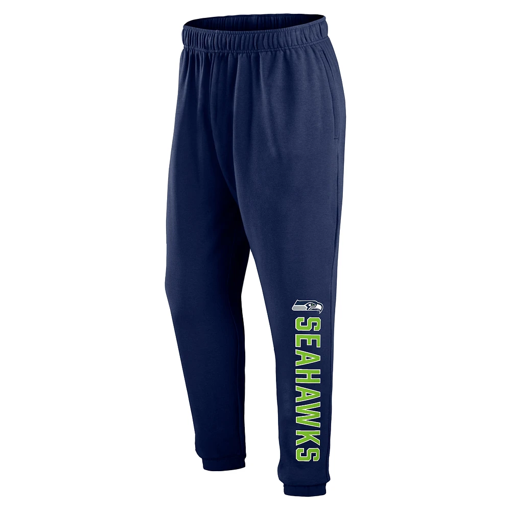 Men's Fanatics Navy Seattle Seahawks Big & Tall Chop Block Lounge Pants