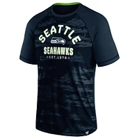 T-shirt Fanatics Navy Seattle Seahawks Hail Mary Raglan pour hommes