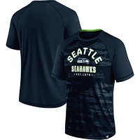 T-shirt Fanatics Navy Seattle Seahawks Hail Mary Raglan pour hommes