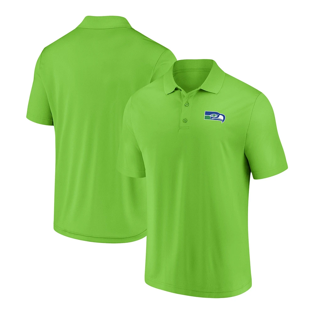 Men's Fanatics Neon Green Seattle Seahawks Component Polo