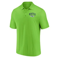 Polo Push Back vert fluo pour homme Fanatics des Seattle Seahawks