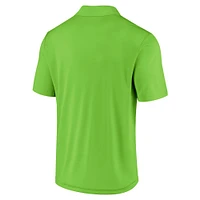 Men's Fanatics Neon Green Seattle Seahawks Push Back Polo