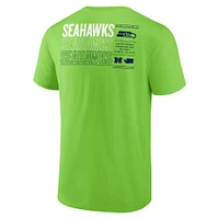 Men's Fanatics Neon Green Seattle Seahawks Repeat Stats T-Shirt