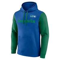 Sweat à capuche en polaire Fanatics Royal Seattle Seahawks pour hommes