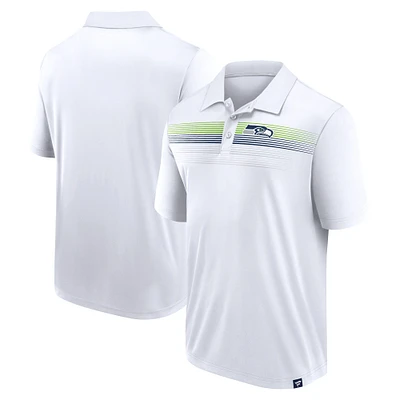 Polo sublimé blanc Big & Tall Fanatics pour hommes des Seahawks de Seattle