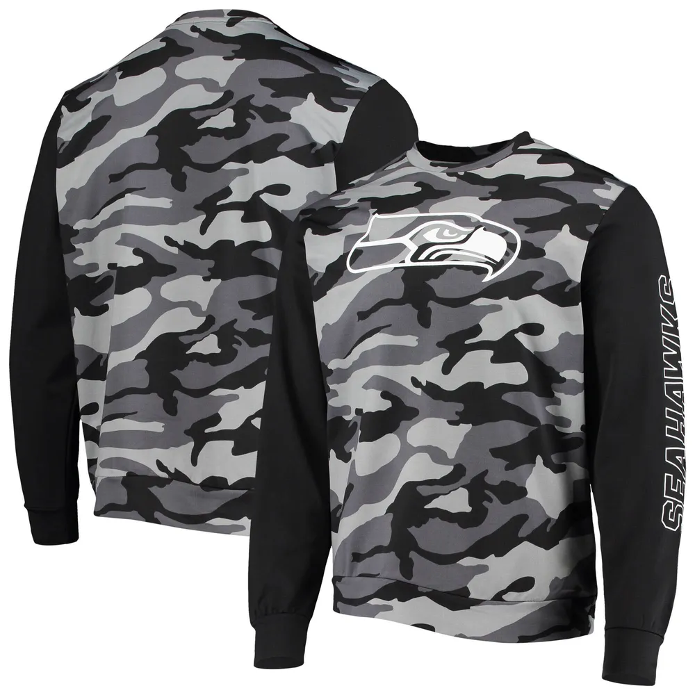 Men's FOCO Black Baltimore Ravens Camo Raglan Pullover Hoodie