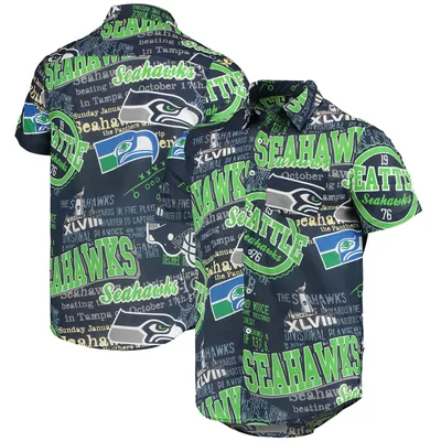 Seattle Seahawks FOCO Thematic Button-Up Shirt - College Navy