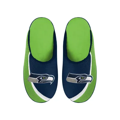 Seattle Seahawks FOCO Big Logo Color Edge Slippers