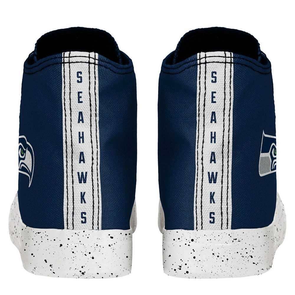 Men's FOCO Seattle Seahawks Paint Splatter High Top Sneakers