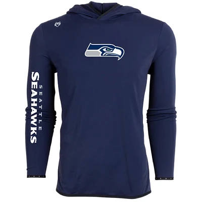 T-shirt à capuche manches longues pour homme Greyson Clothiers College Navy Seattle Seahawks Colorado