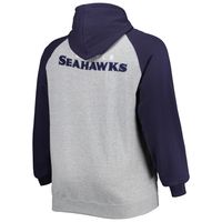 Profile Women's Heather Charcoal Seattle Seahawks Plus Size Fleece Full-Zip Hoodie Jacket