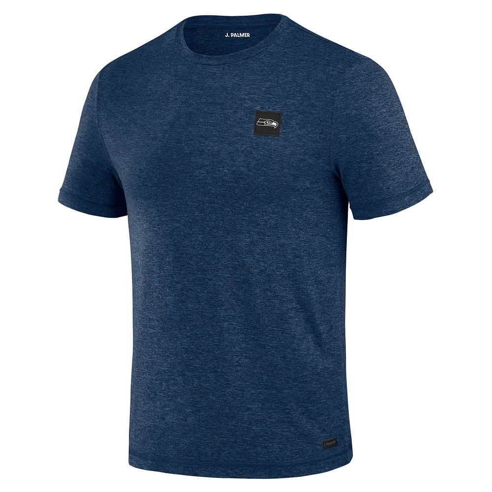 T-shirt à quatre points bleu marine J. Palmer pour homme des Seattle Seahawks