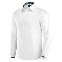 Chemise habillée boutonnée à manches longues Motion Stretch blanche Seattle Seahawks de J. Palmer pour homme
