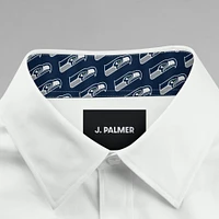 Chemise habillée boutonnée à manches longues Motion Stretch blanche Seattle Seahawks de J. Palmer pour homme