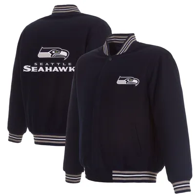 Seattle Seahawks JH Design Reversible Full-Snap Jacket - Navy