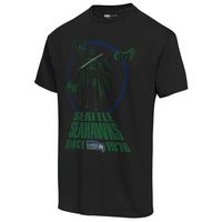 Men's Junk Food Black Seattle Seahawks Disney Star Wars Darth Vader Title Crawl - T-Shirt