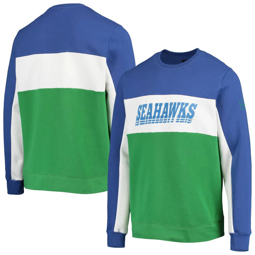 Seattle Seahawks Hoodie Mens Large Blue Pullover Football Sweater