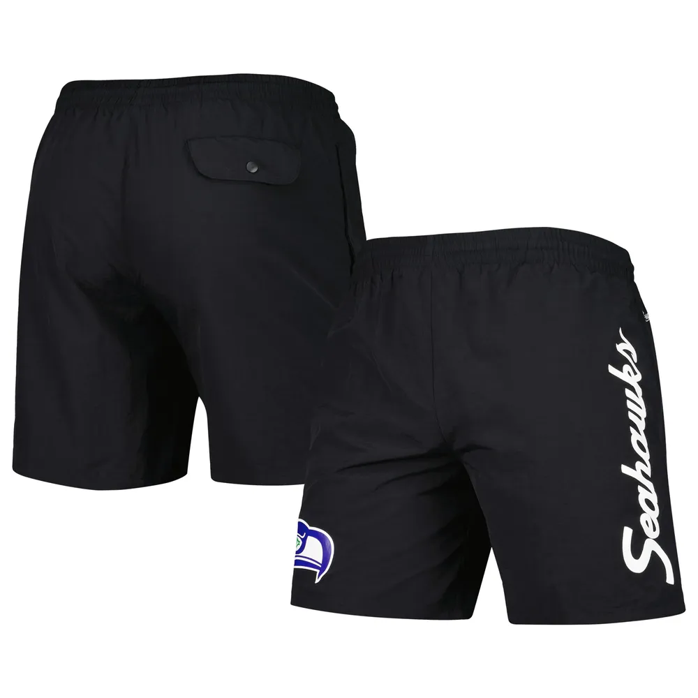 Lids Seattle Seahawks Mitchell & Ness Team Essentials Nylon Shorts - Black