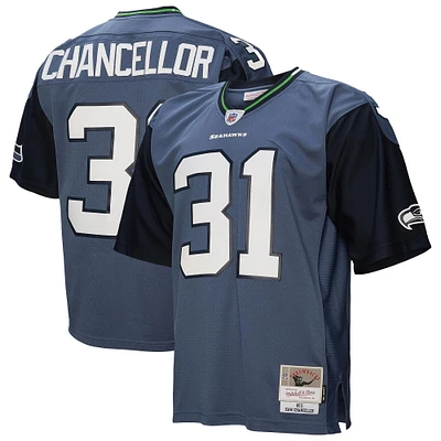 Maillot réplique bleu Mitchell & Ness Kam Chancellor des Seattle Seahawks 2011 Legacy pour homme