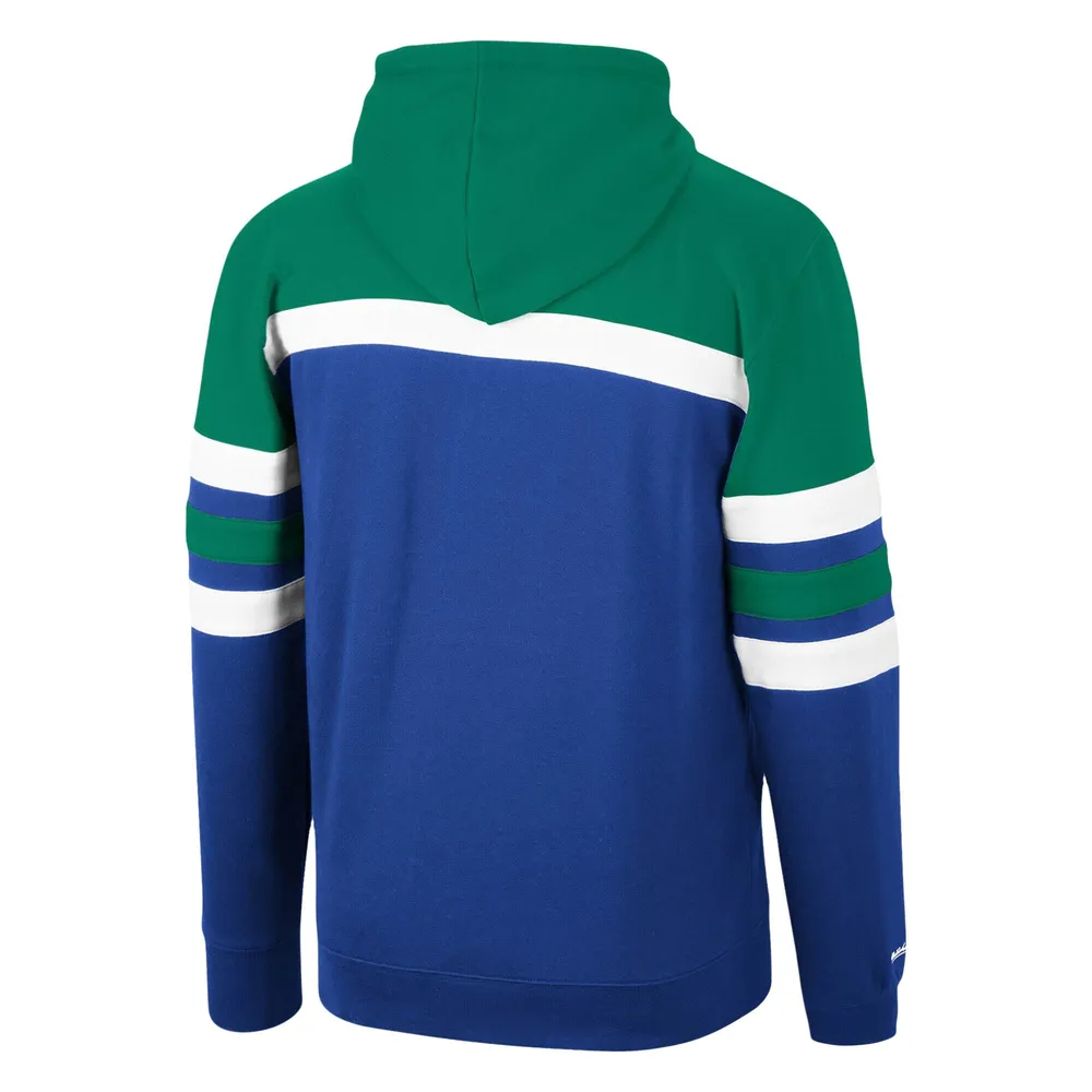 Pull à capuche pour hommes Mitchell & Ness Neon Green/Royal Seattle Seahawks Head Coach