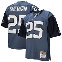 Maillot réplique bleu Mitchell & Ness Richard Sherman pour homme des Seattle Seahawks 2011 Legacy