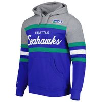 Mitchell & Ness Youth Seattle Seahawks Head Coach Royal Pullover Hoodie