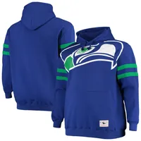 Lids Seattle Seahawks Mitchell & Ness Big Tall Face Historic Logo Fleece  Pullover Hoodie - Royal