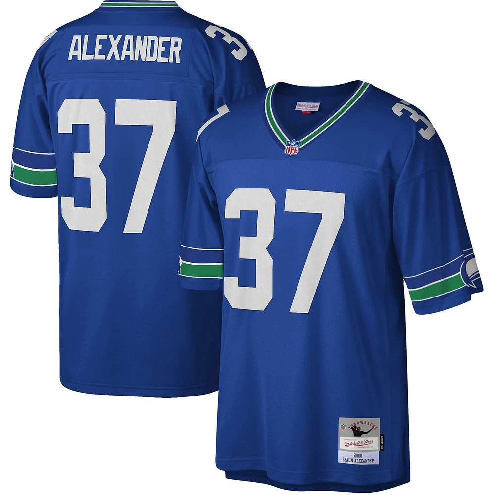 Maillot réplique Mitchell & Ness Shaun Alexander Royal Seattle Seahawks Legacy pour hommes