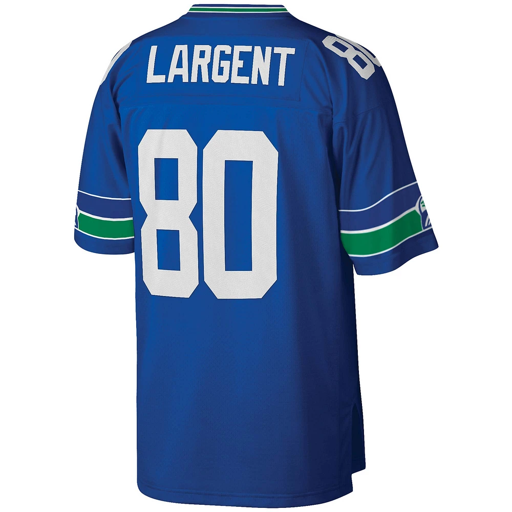 Maillot réplique Mitchell & Ness Steve Largent Royal Seattle Seahawks Legacy pour hommes