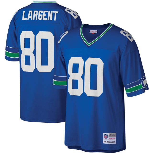 Mitchell & Ness Steve Largent Blue Seattle Seahawks joueur à la retraite pour homme - Réplique de maillot